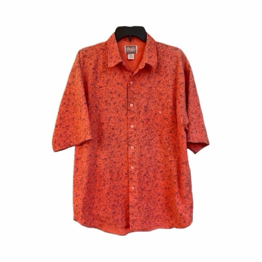 REACTOR, VINTAGE, MENS, SHORT SLEEVE, BUTTON DOWN SHIRT. SIZE XL